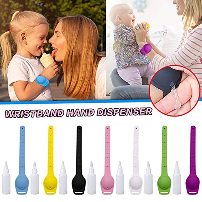 "Le meilleur" Gel de nettoyage des mains rechargeable distributeur de bracelet 12-13ml capacité portable petit presse savon 889