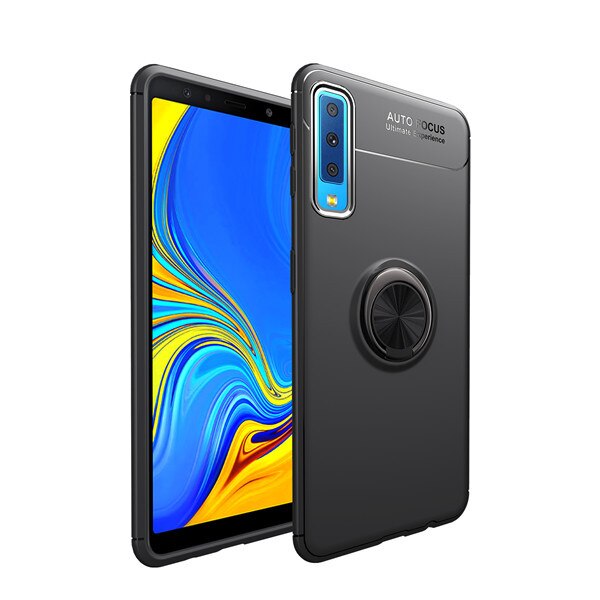 Coque arrière avec anneau de doigt pour Samsung Galaxy A7 , A750, SM-A750F, A750F: Black