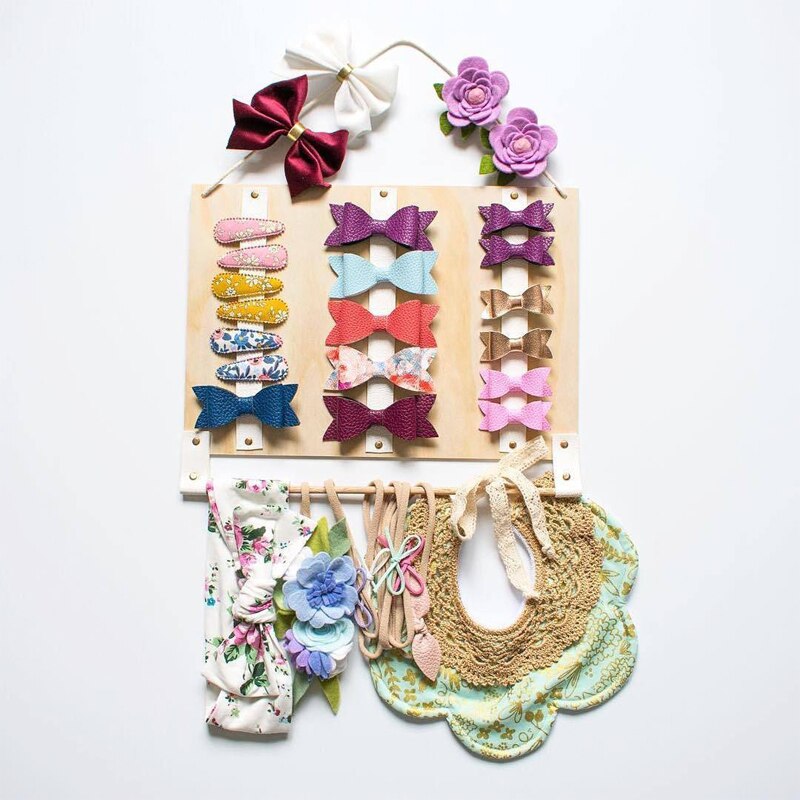 Support de rangement pour bandeaux de bébé fille, joli organiseur à suspendre pour décoration de chambre de fille, turban noué, présentoir, accessoires