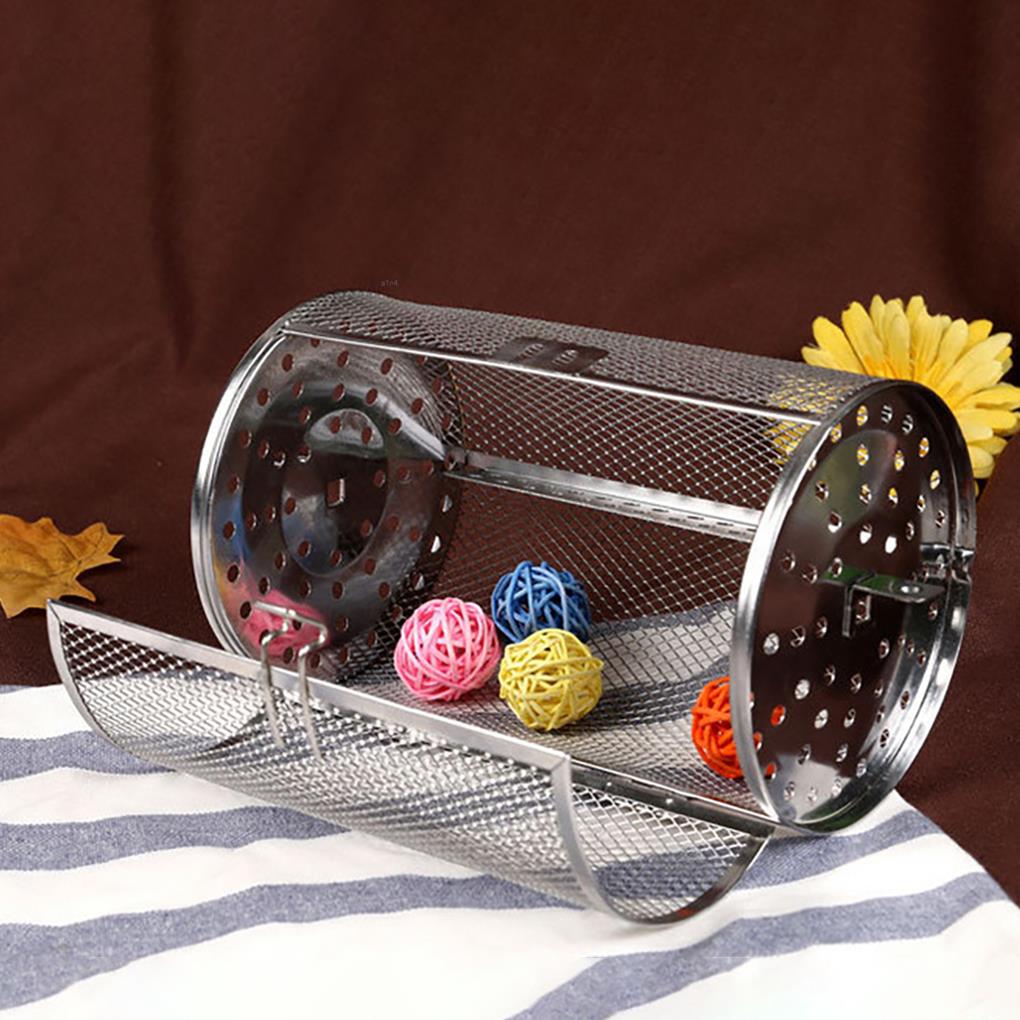 Grill Roaster Drum Stainless Steel 360 Rotating BBQ Baking Roaster Drum Rotisserie Grill Tool Oven Basket For Roasting Baking