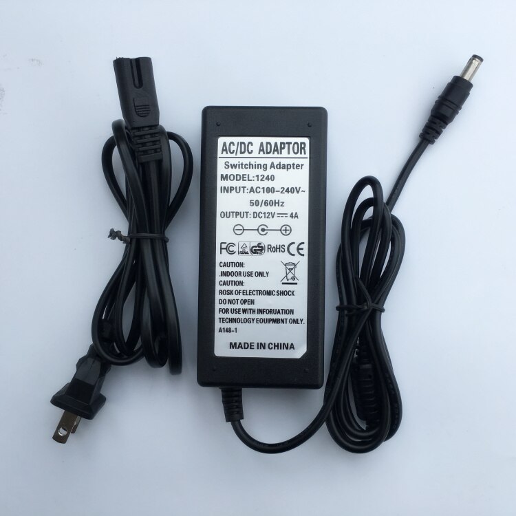 12v 4a strømkabeladapter for korg  sp250 lp350 mikroarranger -tastatur -synthesizer -arrangørtastatur  pa500 m50 x50 pa50d