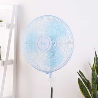 Tapa antipolvo para ventilador para el hogar, ventilador de habitación protección contra el polvo, protección infantil, cubierta de protección de ventilador envolvente: Blue