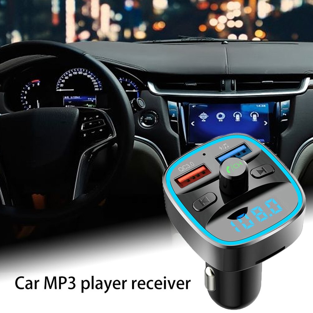 Car Mp3 Player Multifunctional Car Wireless Receiver Car Audio Usb Music U Disk Universal Car P Silver
