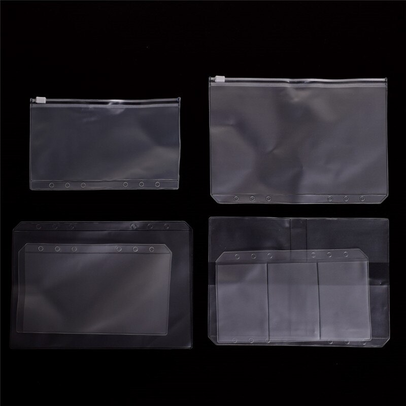 Grossist  a5/a6 gennemsigtig lynlås filmappe arrangør frostet lynlås konvolut bindemiddel lomme genopfyldning taske skoleartikler