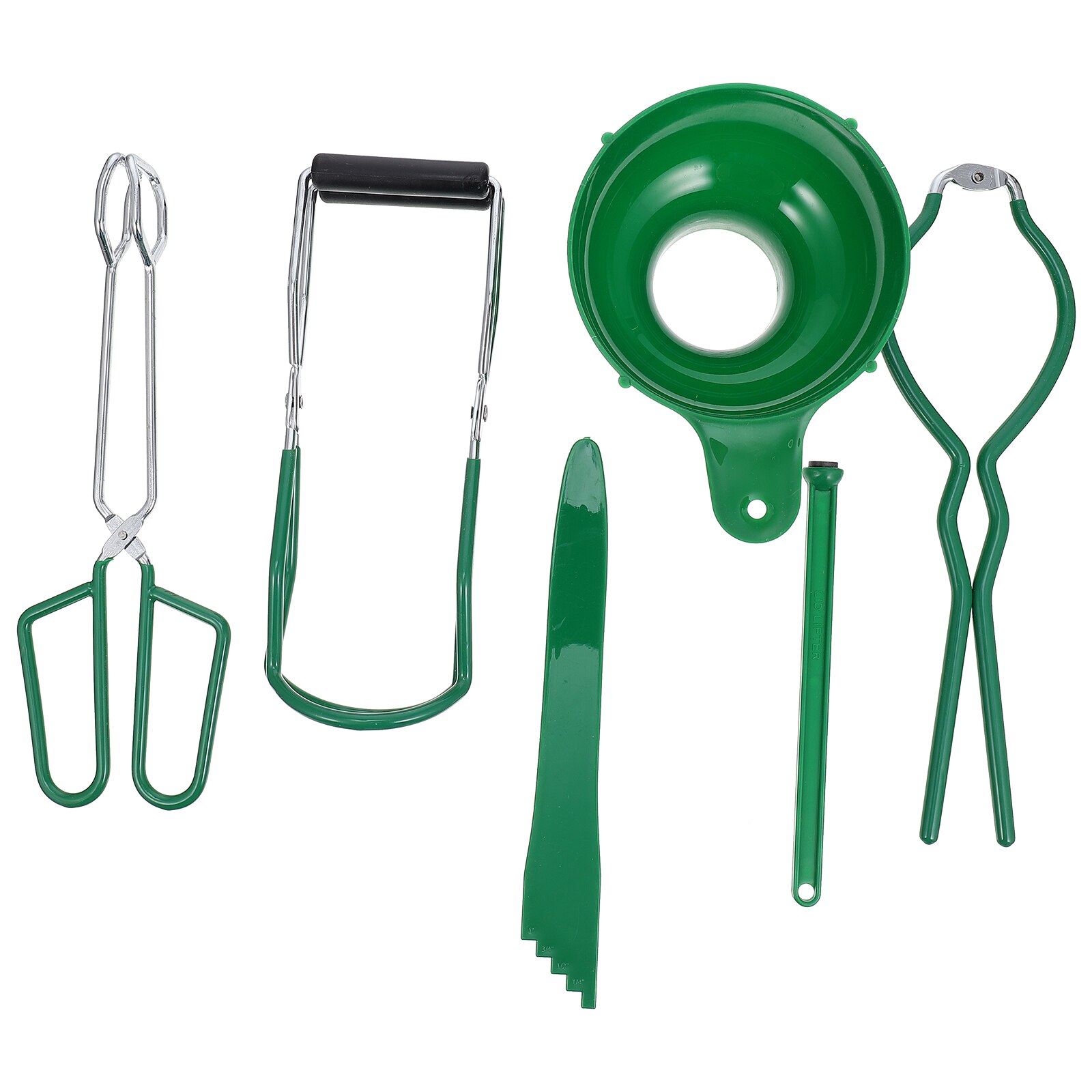 1 Set 6Pcs Canning Tool Set Tong Lifter Funnel Jam Making Supplies (Green)