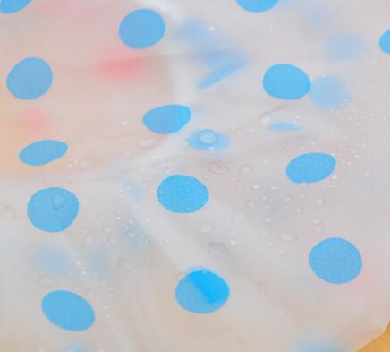 2pcs Shower Caps Bathroom Hair Protect Women Dot Head Cover Adults Waterproof Bathing Cap