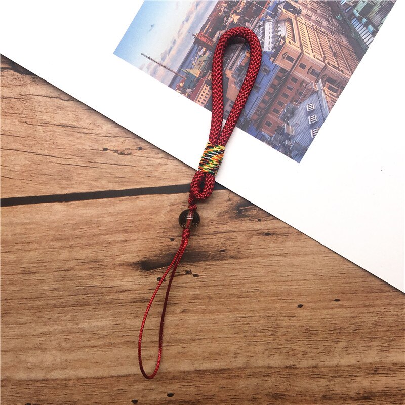 Hand Wrist Lanyard Strap String for Phone for iPhone 7 8 X 6 USB Flash Drives Keys Keychains ID Name Tag Badge Holders: red