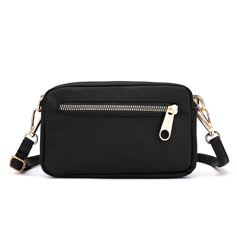 Lkeep Vrouwen Schouder Messenger Bags Nylon Waterdichte Crossbody Zak Boekentassen Mobiele Telefoon Portemonnee Portemonnee Tas Voor Vrouwen: black