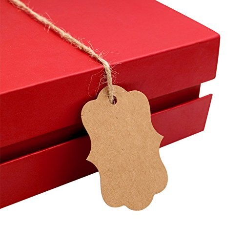 100 etiquetas de papel kraft em branco dos pces com furo para a festa de casamento decoração etiquetas de presente embalagem pendurar tags escola artigos de papelaria fornecimento