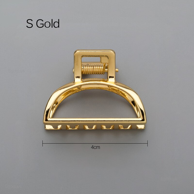 1 pinza para el pelo para niñas y mujeres, pinzas geométricas para el cabello, pinza para el pelo, agarre de Color sólido, horquillas coreanas, pasadores de Metal, herramientas de estilismo: Beige