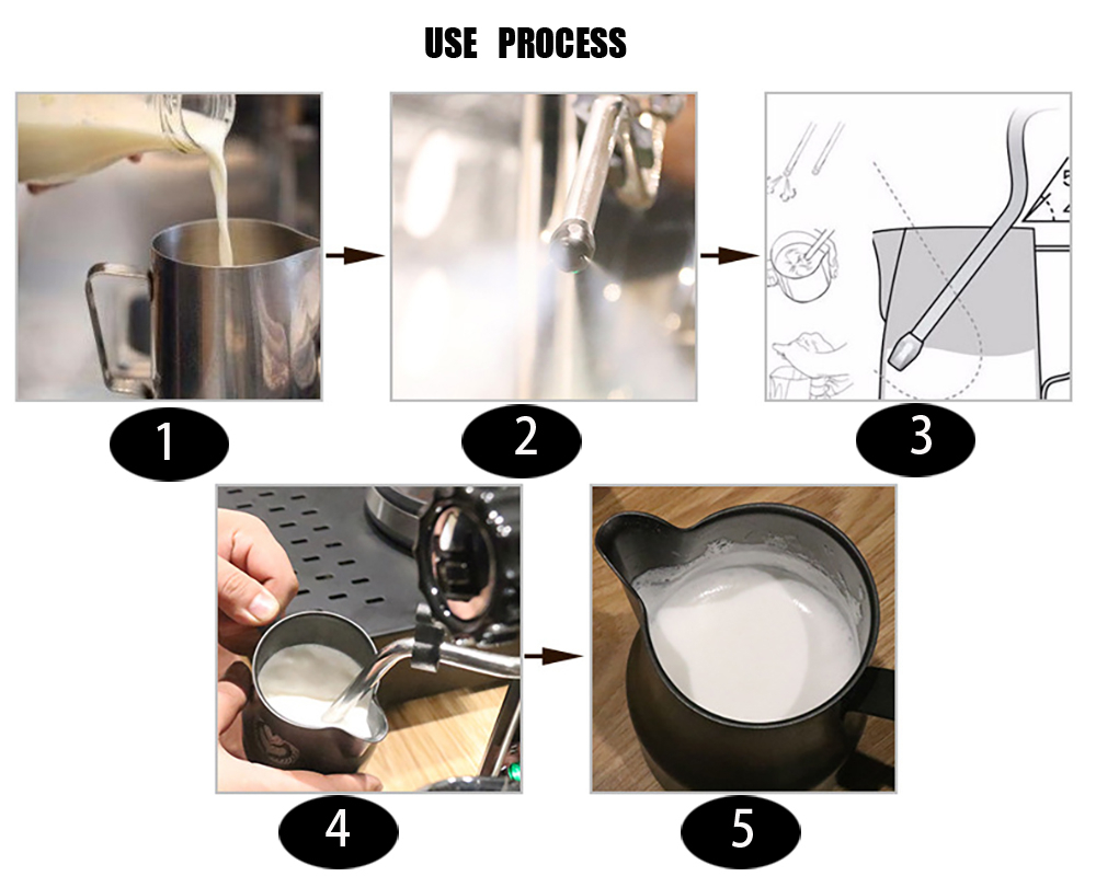 Edelstahl Kaffee Maschine Dampf Düse Perfekte Universal Milch Schaum Auslauf Für Barista Rakete/EXPOBAR Kaffee Werkzeuge 4 Löcher