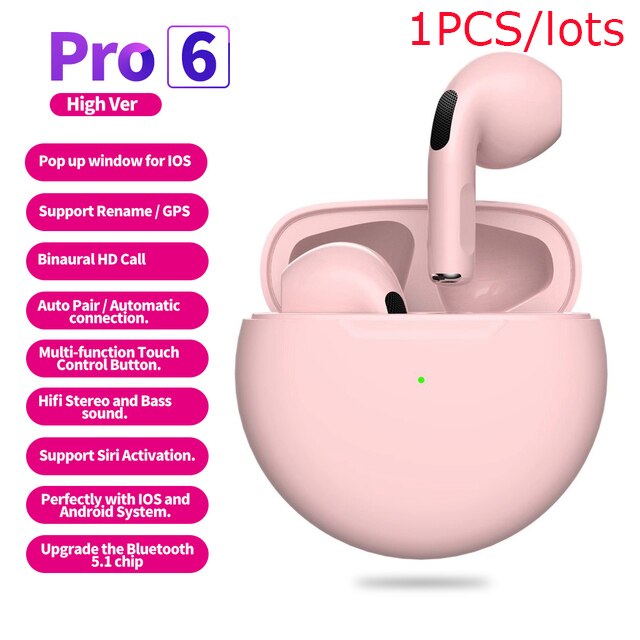 2pcs TWS Bluetooth 5.0 Earphones Charging Box Wireless Headphone 9D Stereo Sports Waterproof Earbuds Headsets With Microphone: B 1PCS