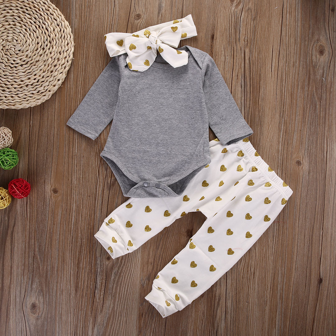 Pudcoco Meisje Set 0-18 m 3 stks Pasgeboren Baby Baby Meisjes Kleding T-shirt Tops + Broek Leggings Outfit set US