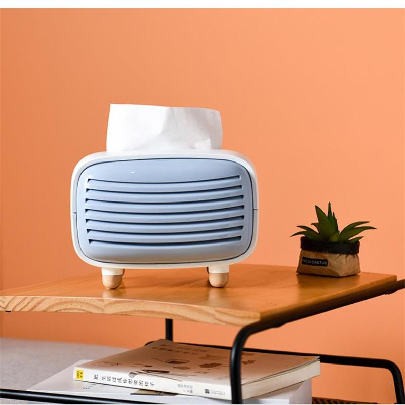 Radio Tissue Box Plastic Living Room Chic Paper Towel Storage Box Hotel Restaurant Home Decoration Supplies