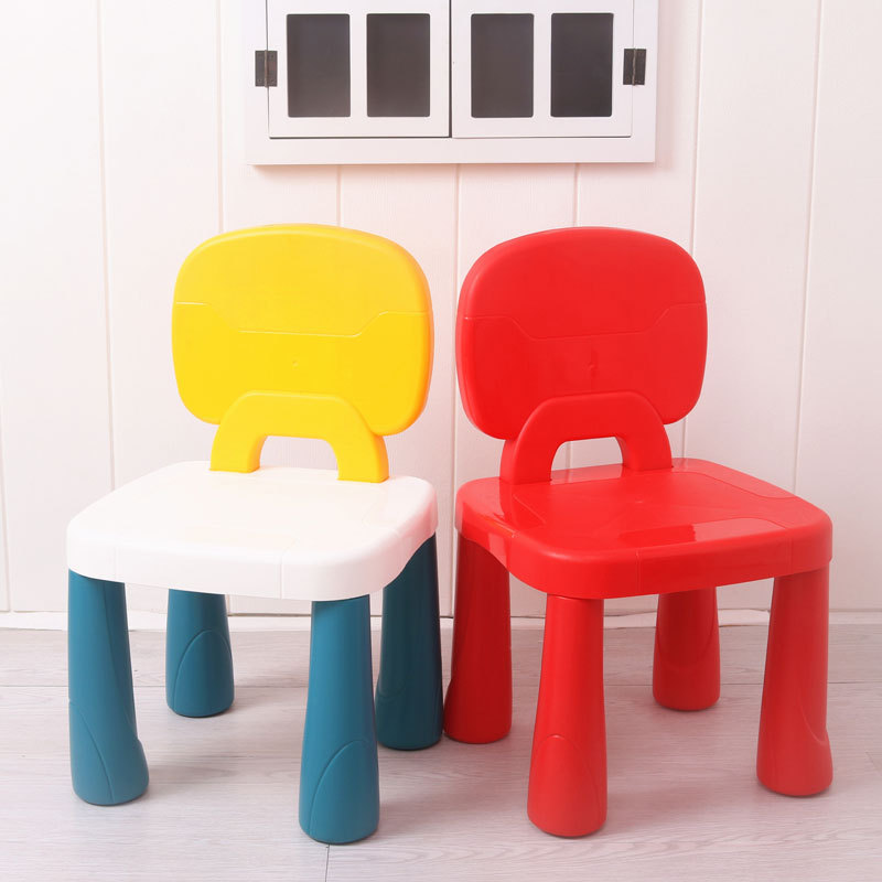 Barnestol plastik fortykke husholdningskammel spisestuestol baby lille bænk børnehave børn plasttaburet hjemmemøbler