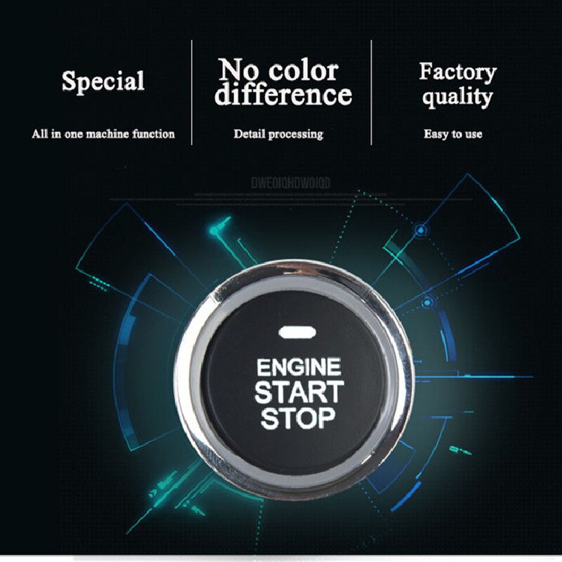 Smart Starter RFID Central Lock Door Car Alarm With Autostart Push One Button Start Stop Engine Ignition Keyless Entry System