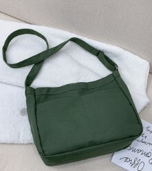 Ins canvas tas harajuku ulzzang japanse schoudertas eenvoudige effen kleur koeriersdoek en een generatie van vet: Groente