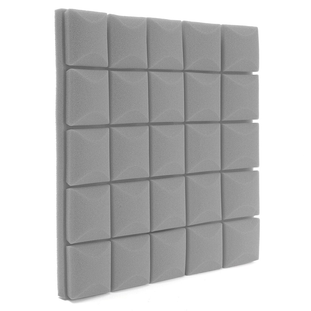 Acoustic Foam Panel Soundproof Foam Wedge Studio KTV Wall Echoes Absorption for studio recording ktv home: Low-density Grey