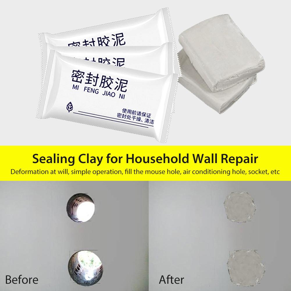 2 stk vægreparationsplaster forsegling lerreparation væghulstætningsmiddel klimaanlæg hul vandtæt fugemasse mudderforsegling