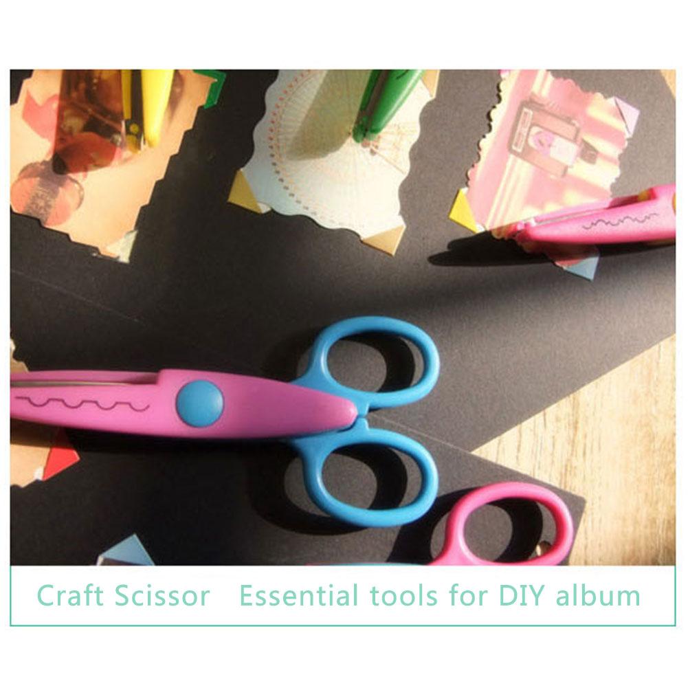 6 PCS Paper Cut Wave Edge Craft Scissors Set DIY Album Tools Manual Safe Child Scissors