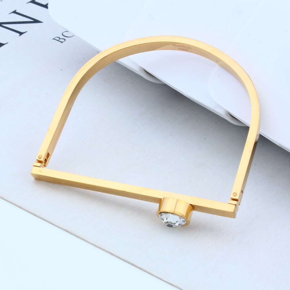 OUFEI Stainless Steel Bracelets & Bangles Bangle Jewelry Woman Minimalist Luxury Bracelet Jewelry Female Accessories