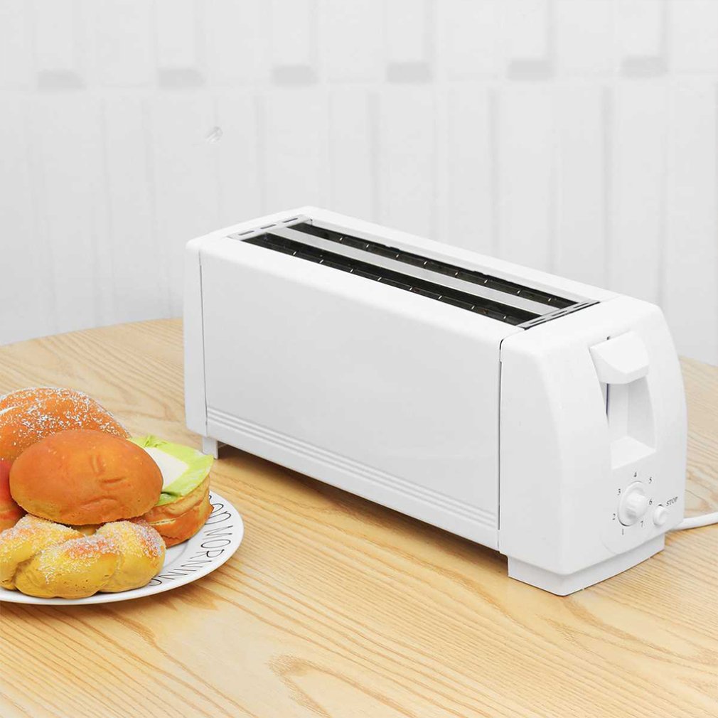 Large capacity 4 slices fully automatic toaster Six-speed thermostat Bake Fried egg Heating Thaw Breakfast machine