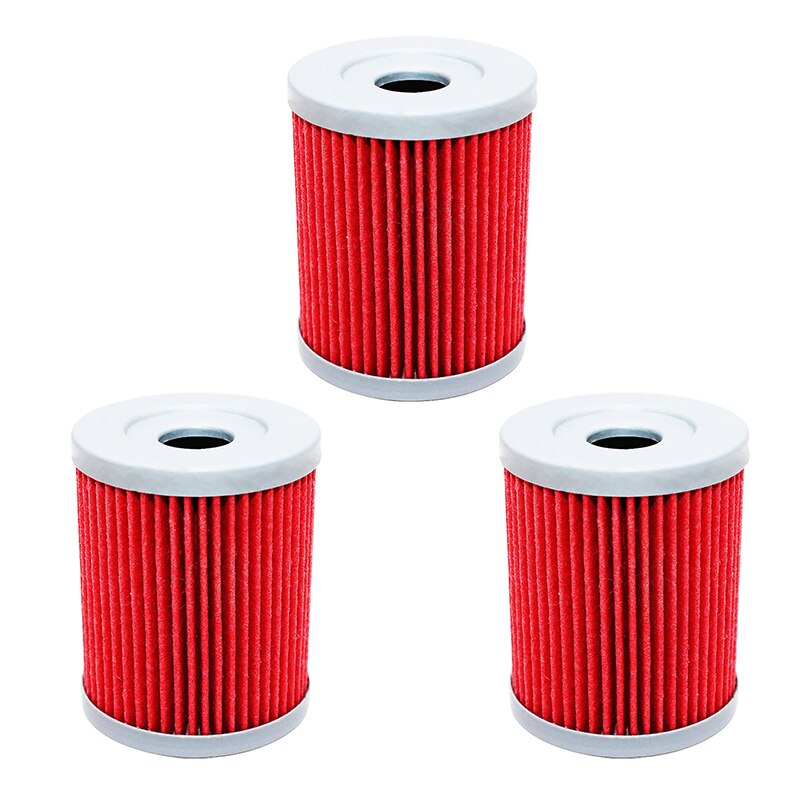Filtro de aceite para motocicleta para Suzuki LT160 Quadsport 160 LT160E Quadrunner 160 LT230E Quadrunner 230 LT230G LT230 G 230 LT230S Quads: 3pcs