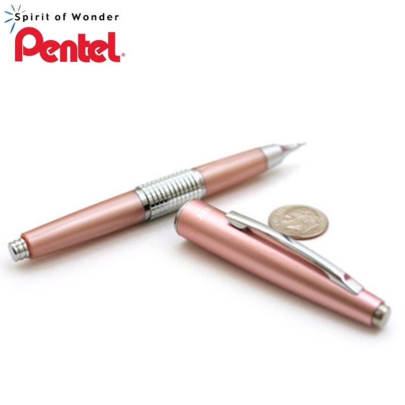 Une pièce Pentel P1035 Kerry crayon mécanique corps en métal 0.5mm 4 couleurs stylo de signature bureau et fournitures scolaires