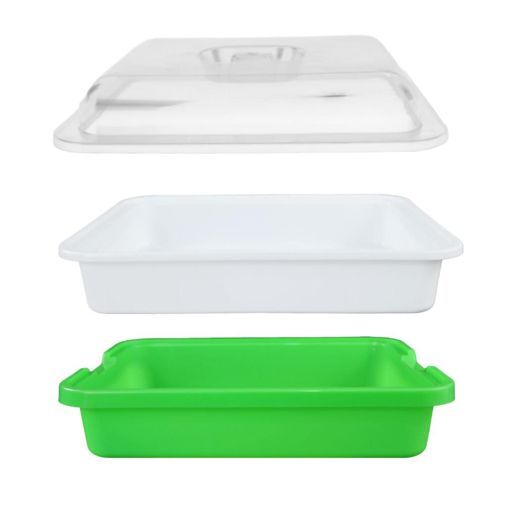 Plastic Nursery Pots Seed Sprouter Tray PP Soil-Free Big Capacity Wheatgrass Grower Seedling Tray Sprout Plate Hydroponic 35P