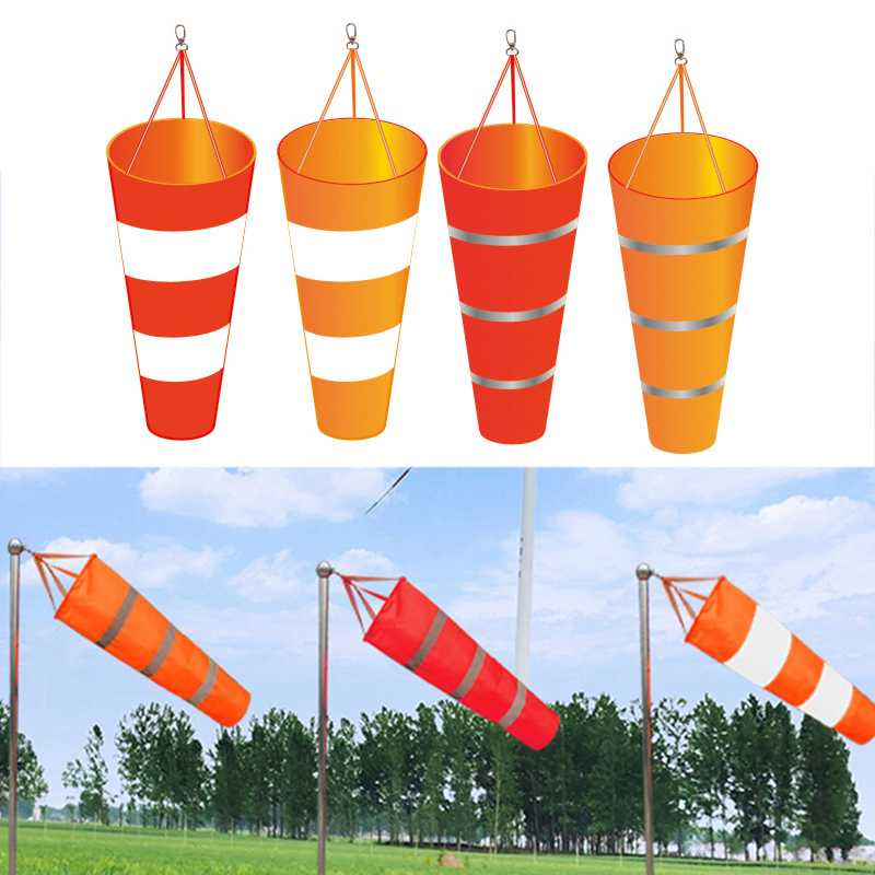Manchon à vent extérieur 60/80/100cm, mesure de la Direction du vent, ceinture réfléchissante, girouette anti-déchirure pour aéroport, Aviation, jardin, ferme