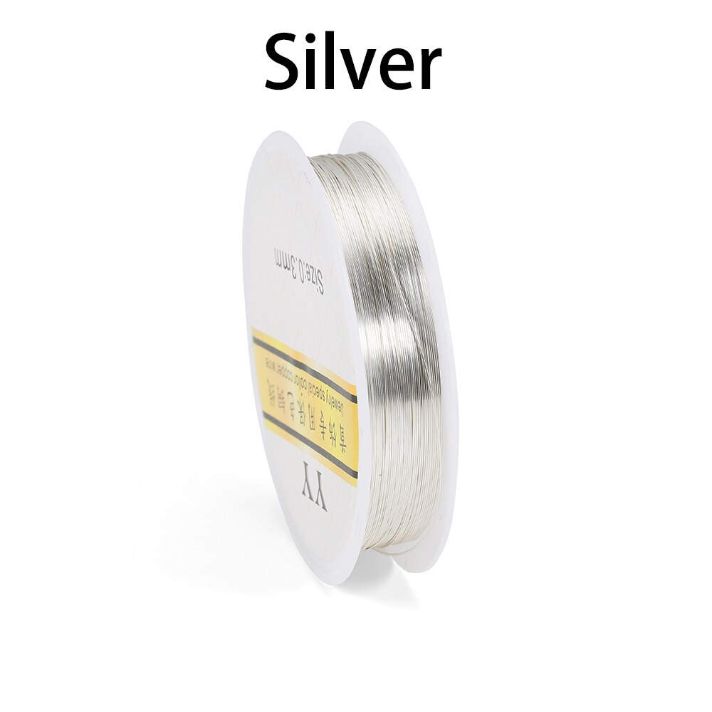 1 rolle Gold Farbe Kupfer Draht 0,2/0,3/0,4/0,5/0,6/0,7/0,8/1,0mm Perlen Schnur DIY für Schmuck Machen Zubehör: 18mm / green