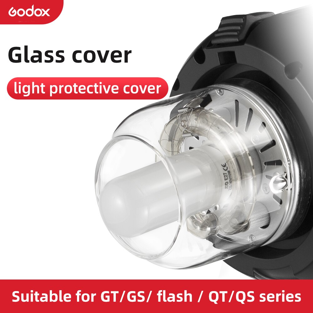 Godox Glass Cover Dome Protector Cap for Godox QT / QS / GT / GS Series Studio Flash Strobe
