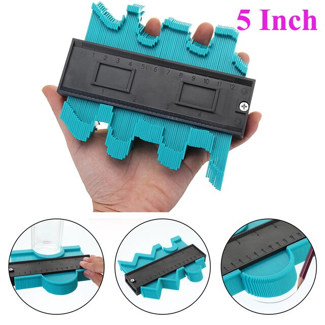 5/6/10Inch Profile Measuring Tools Deep Duplicator Tiling Laminate Woodworking Irregular Plastic Gauge Contour Gauge Ruled