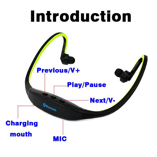 Kebidu bluetooth hörlurar trådlös stereo utomhus löparhörlurar headset med mikrofon för iphone för samsung för sport