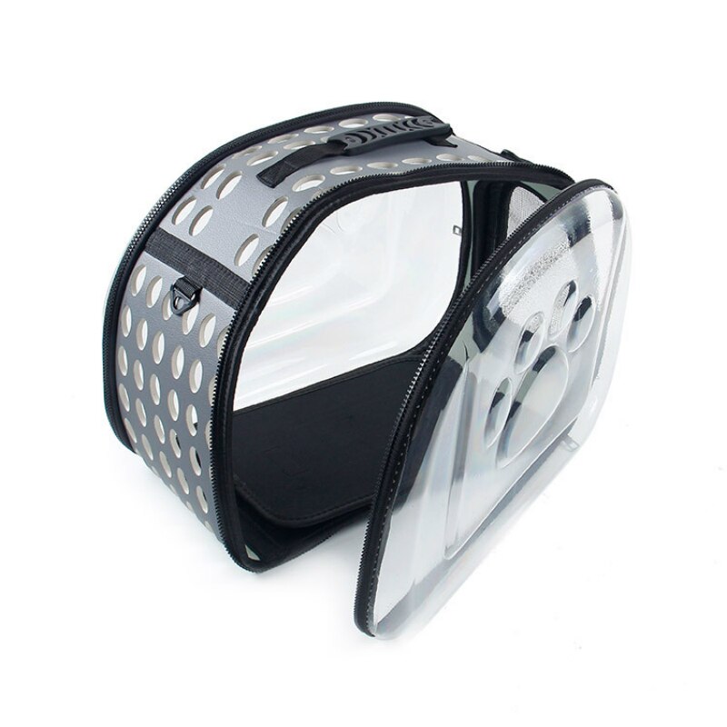 Transparent Travel Dog Carrier Pet Bags Puppy Cat Carrying Outdoor Bag Small Pet Portable Handbag Bag Soft Pet Accessories: black / L-42x26x35cm