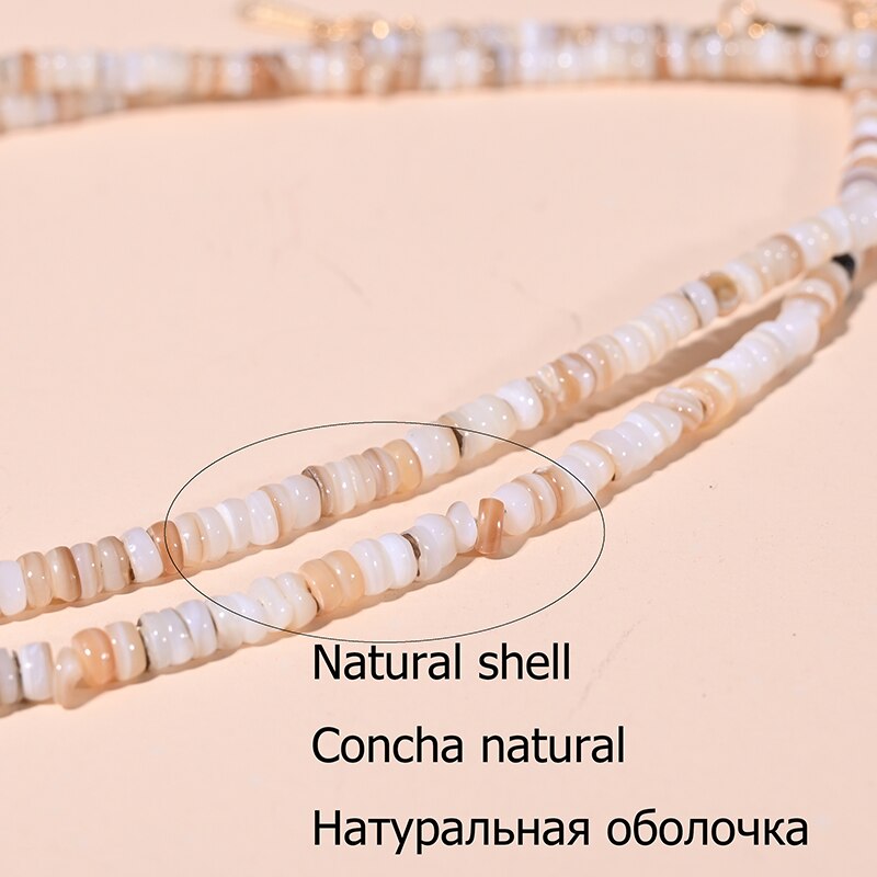 Moon girl golden star choker necklace for women jewelry uses stainless steel chain and 4mm shell beads