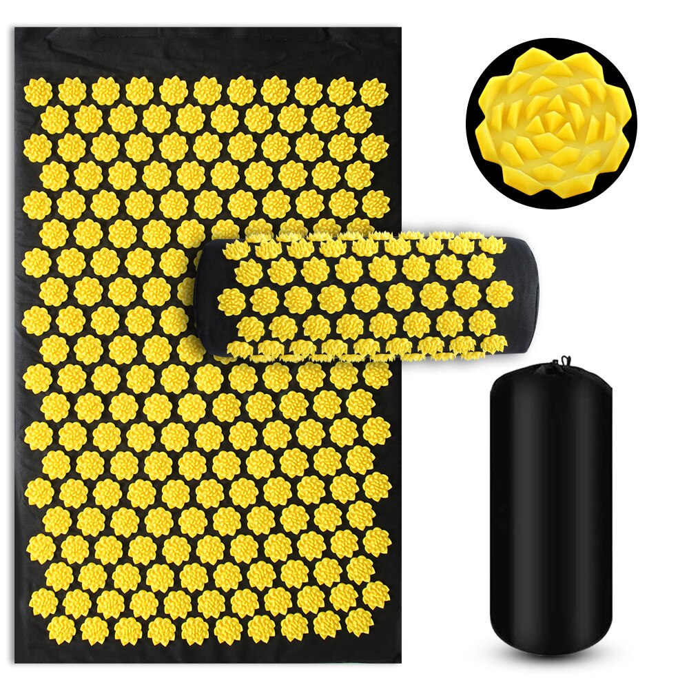 Pranamat Eco Lotus Spike Mat Acupunctuur Massage Kussen Kuznetsov's Applicator voor Nek Voet Terug Yoga Acupressuur Massage Mat