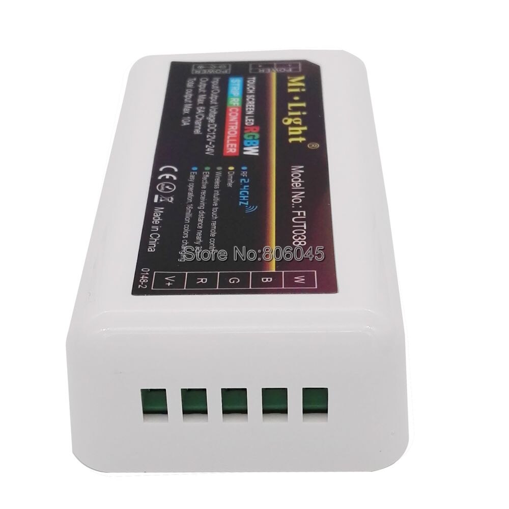 MiLight RGBW 4-Zone LED Controller DC12-24V 10A FUT038 for RGBW LED Strip 2.4G RF Wireless Android/iOs APP WiFi Compatible
