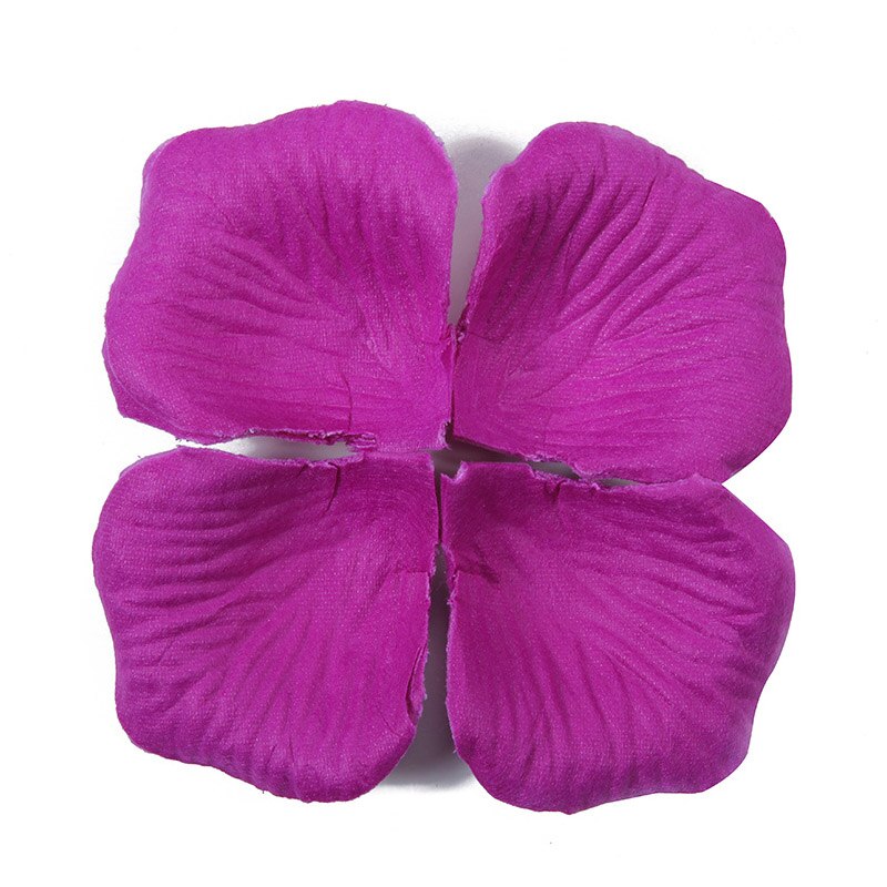 Pétales de roses en soie, 500 pièces/lot, 5x5CM, pour décoration de mariage, romantique, fausses fleurs, 31 couleurs, accessoires de mariage: 9-Dark Purple