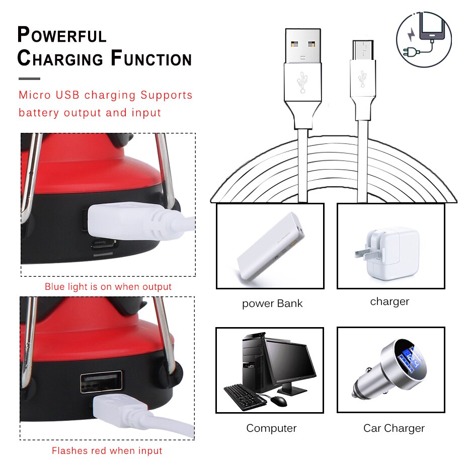 COB Work light LED Flashlight Camping Hiking Emergency Multifunction Rechargeable Light Deformable Fancy lighting with USB cable