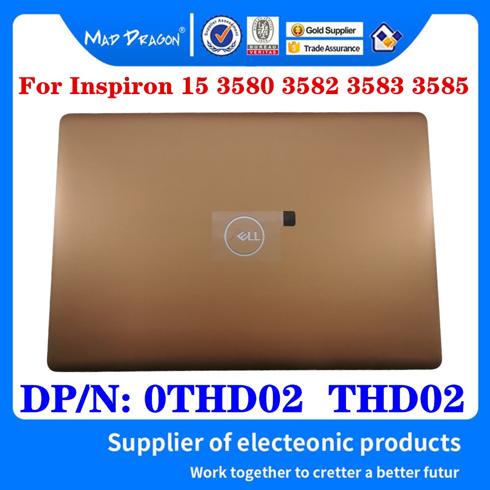 Novo original palmrest capa superior teclado c escudo preto para dell inspiron 15 3580 3582 3583 3585 0p4mkj p4mkj 086hkp 86hkp: 0THD02