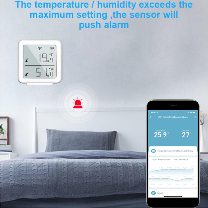 TUYA WiFi Temperature And Humidity Sensor Temperature Humidity Monitor Smart Home Automation Work With Alexa Google Home
