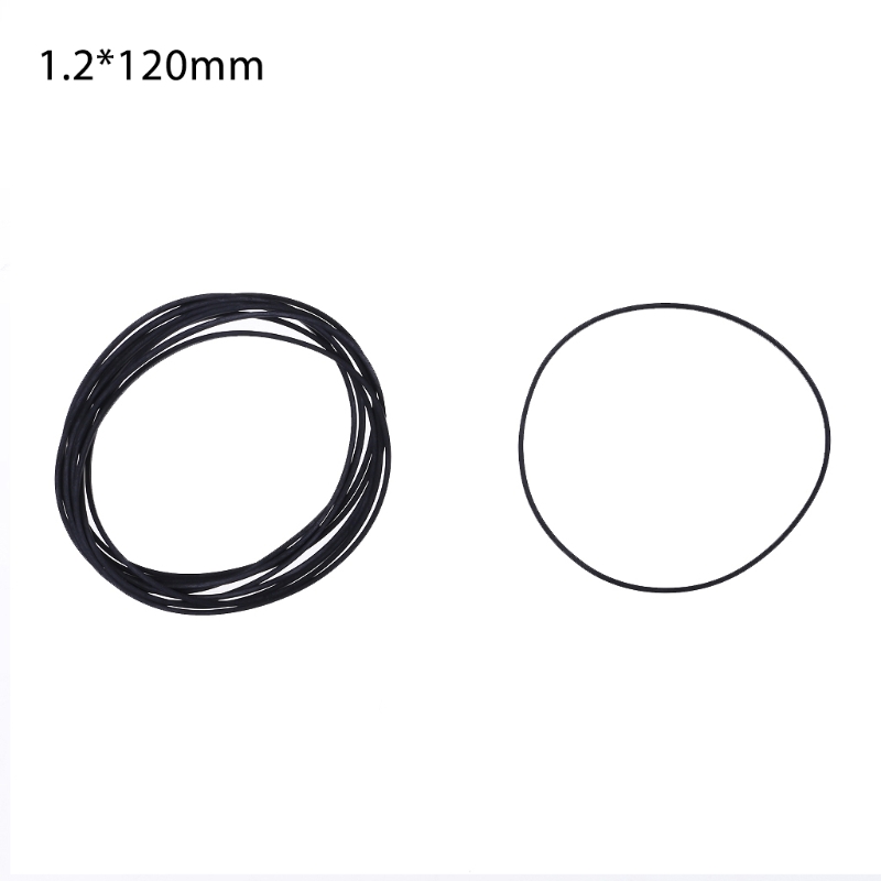 10 Pcs Flat Belts Rubber DVD Cassette Tape Recorder Turntable Strap Belt Cassette Tape Replacement Square 1.2mm: Brown
