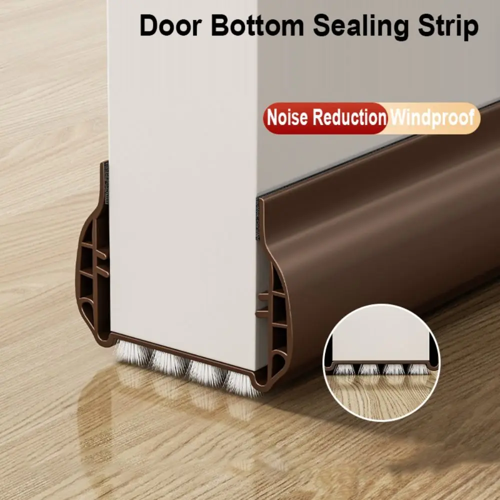1pc Self-adhesive Door Bottom Sealing Strip Bedroom Soundproof PVC Draught Excluder Insect Prevention Home Door Draft Stopper