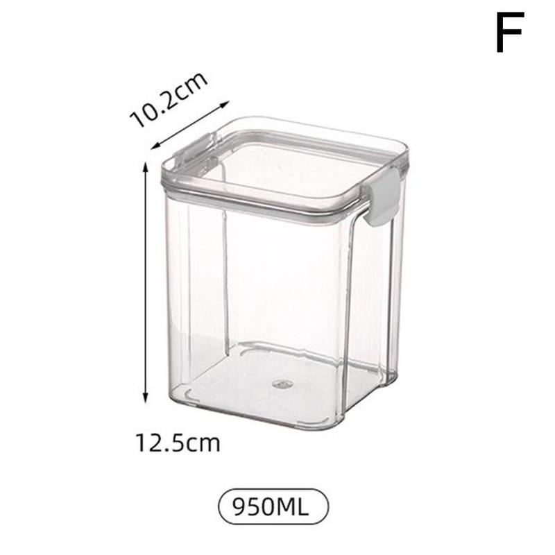Grain Tank Transparent Plastic Household Kitchen Storage Fruit Storage Box Storage Dried Sealed Snack Kitchen Jar Jar Grain D5U2: F