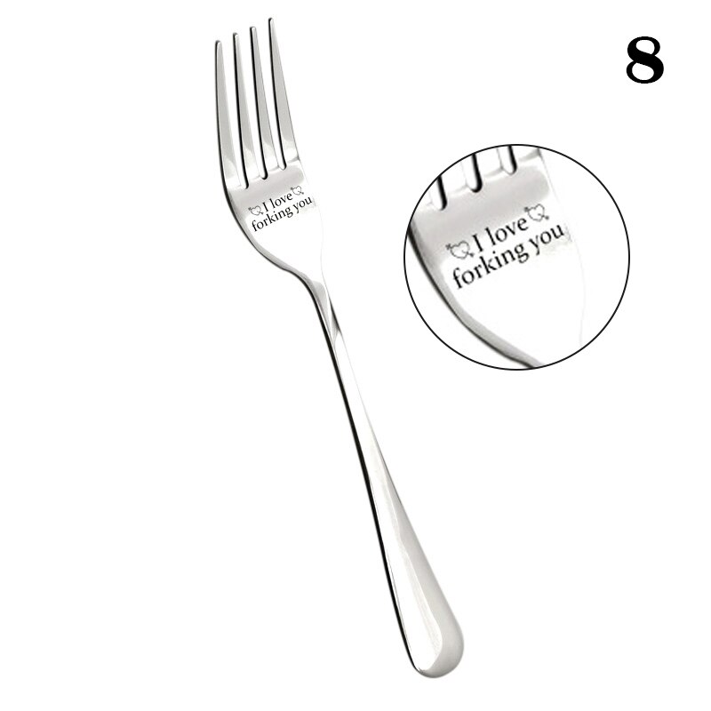 Engraved Fork Best for Husband Wife and Family Letter Engraved Fork with Box Hogard: 8