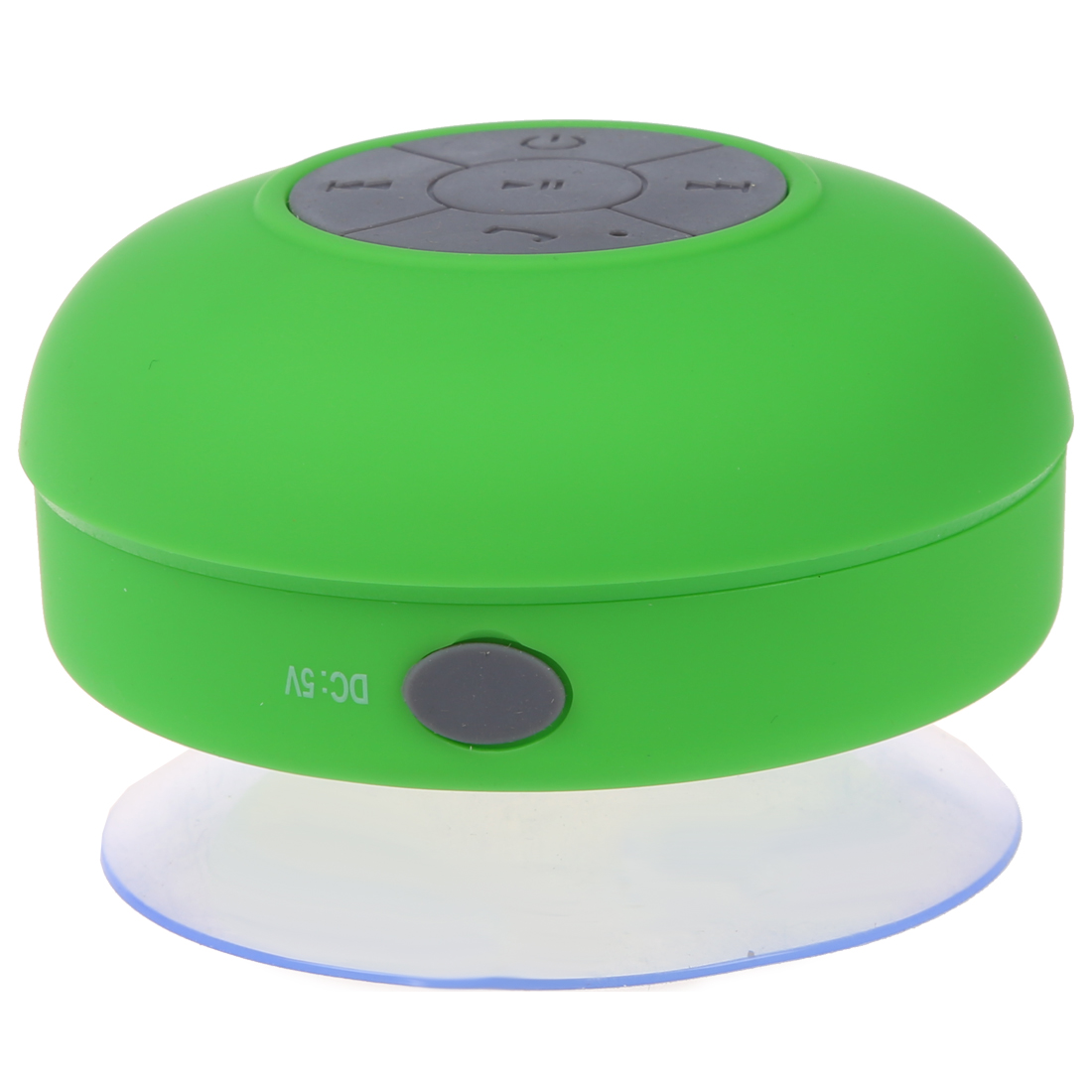 FULL-Waterproof Mini Handsfree Speaker jukeboxes Bluetooth USB 2.5 mm Microphone for Mobile with Suction Cup - Green