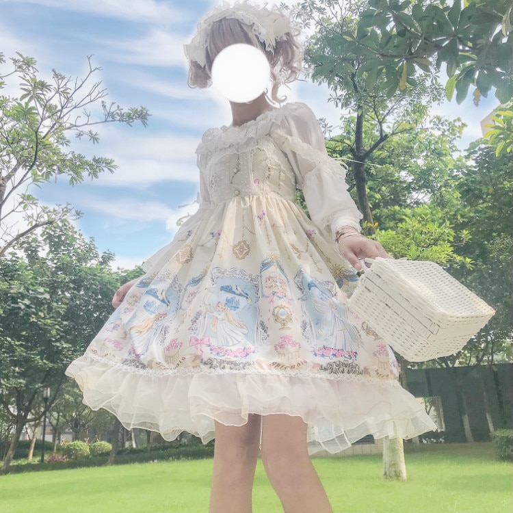 Robe de style japonais Kawaii, robe Lolita pour filles, sans manches, Kawaii