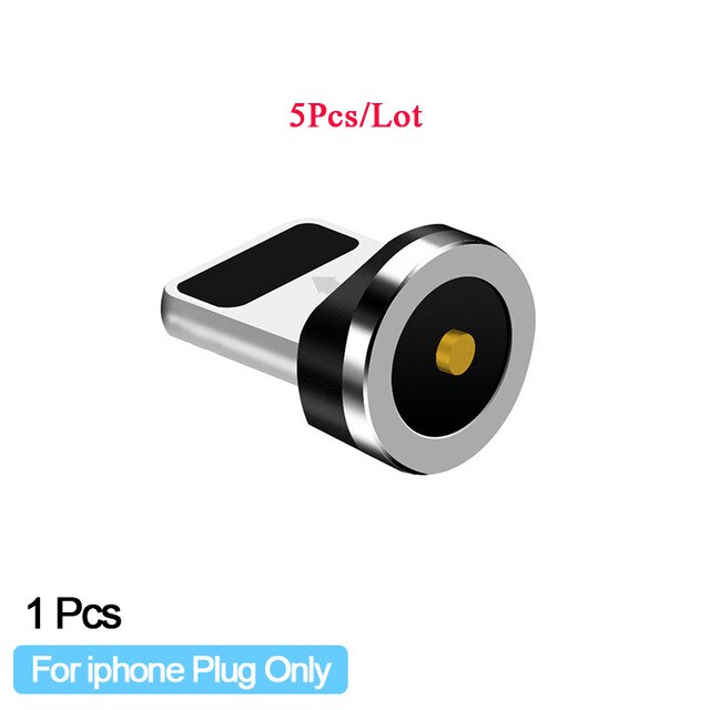Magnetisk kabel mikro usb typ c kontakt magnetisk laddkabel för iphone huawei samsung android mobiltelefon kabel kontakt: För iphone-kontakt