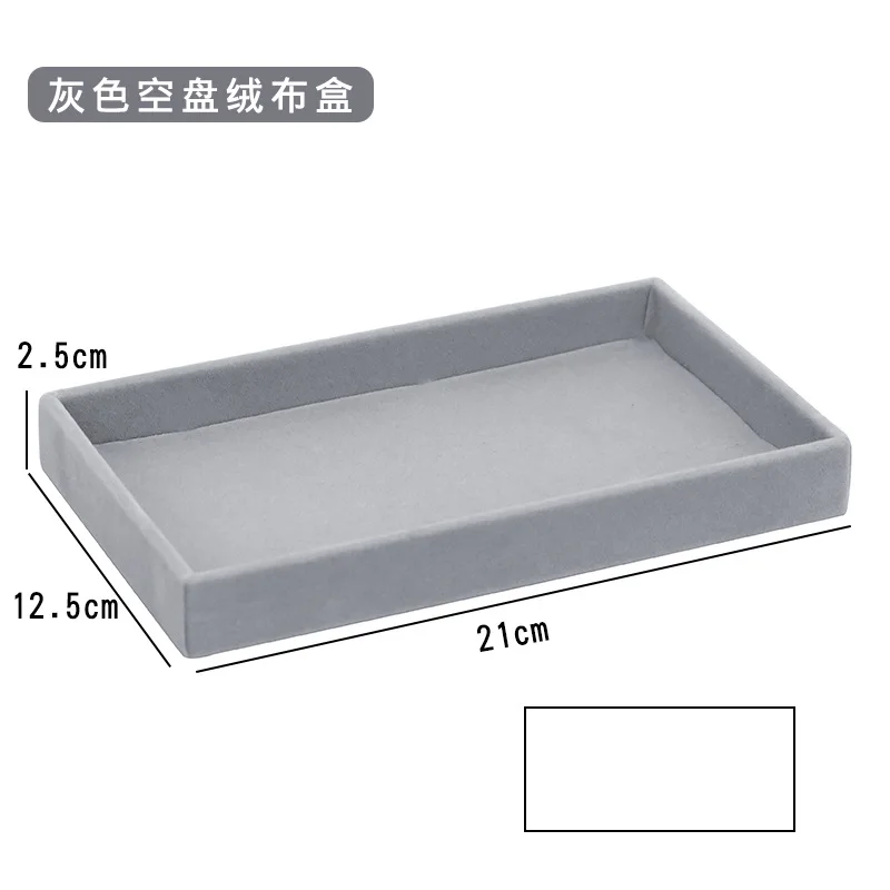 Fluwelen Sieraden Opbergdoos Ketting Stapelbaar Display Lade Armband Oorbel Organisatoren Diy Handwerk Lade Box Grey: Roze